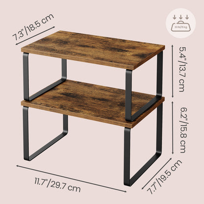 29.7 cm Cabinet Organizer Shelf, Set of 2 Kitchen Counter Shelves, Kitchen Storage - image 12