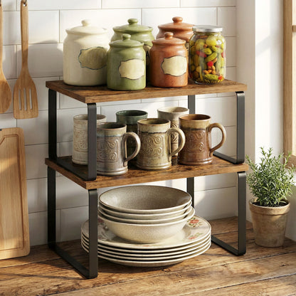 29.7 cm Cabinet Organizer Shelf, Set of 2 Kitchen Counter Shelves, Kitchen Storage - image 14