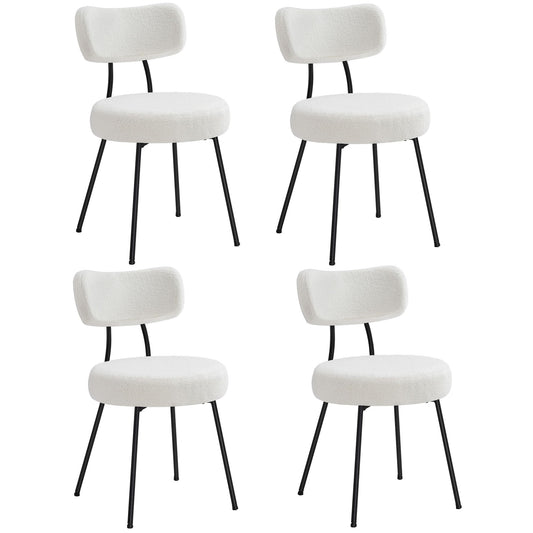 Dining Chairs Set of 4, Modern Upholstered Dining Room Chairs, Cream White