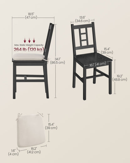 Dining Chairs, Set of 4, Kitchen and Dining Room Chairs, Dinner Chairs