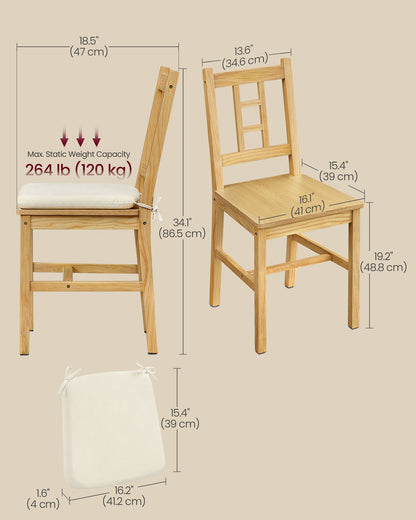 Dining Chairs, Set of 4, Kitchen and Dining Room Chairs, Dinner Chairs