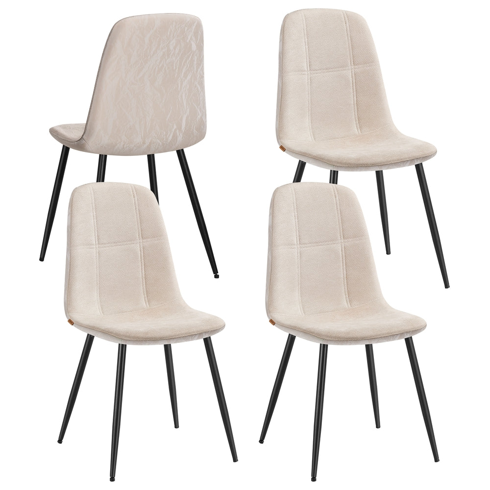Set of Four Chenille Dining Chairs Slate Grey - image 9