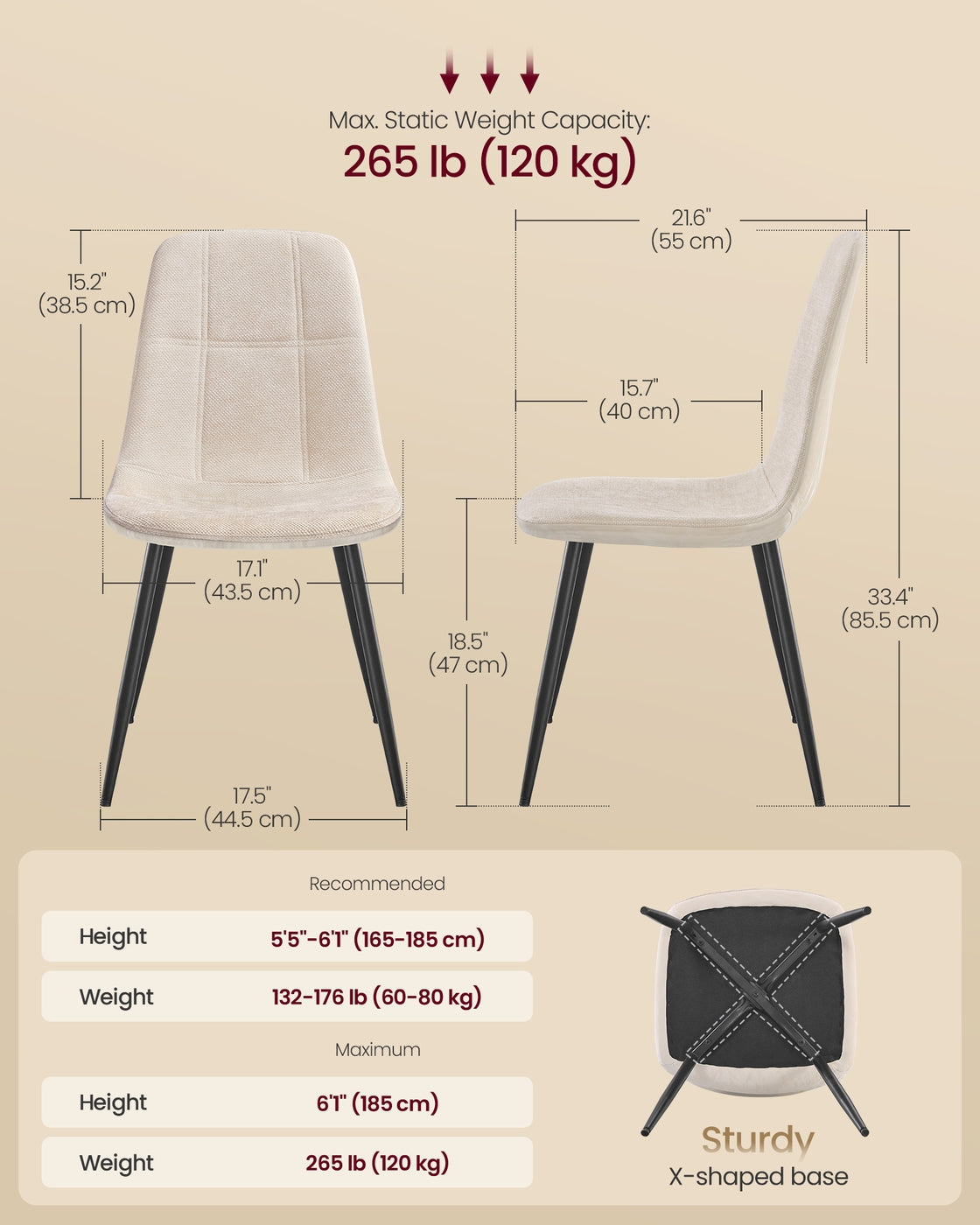 Set of Four Chenille Dining Chairs Slate Grey - image 11