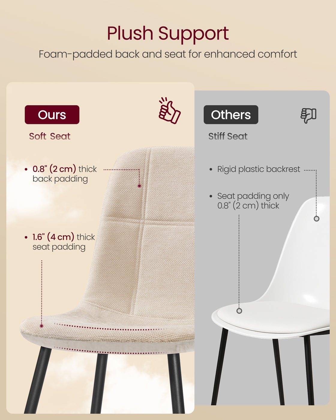 Set of Four Chenille Dining Chairs Slate Grey - image 14