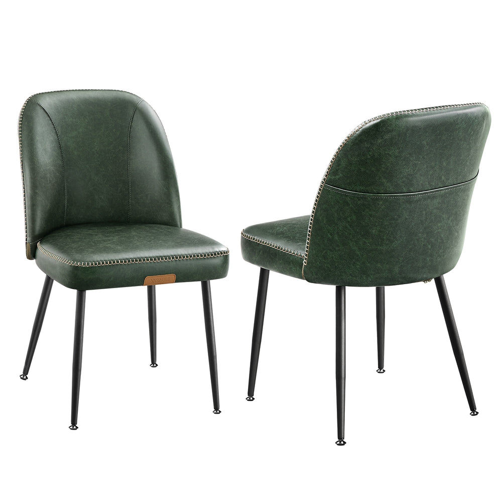 Synthetic leather dining chair with storage pocket - image 10
