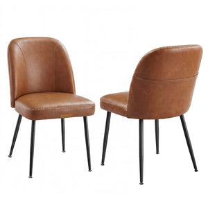 Synthetic leather dining chair with storage pocket - image 9