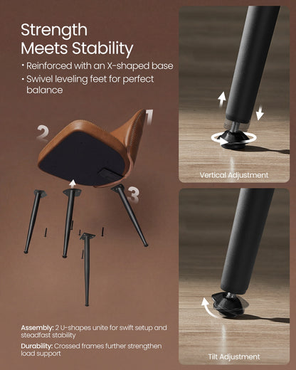 Synthetic leather dining chair with storage pocket - image 7