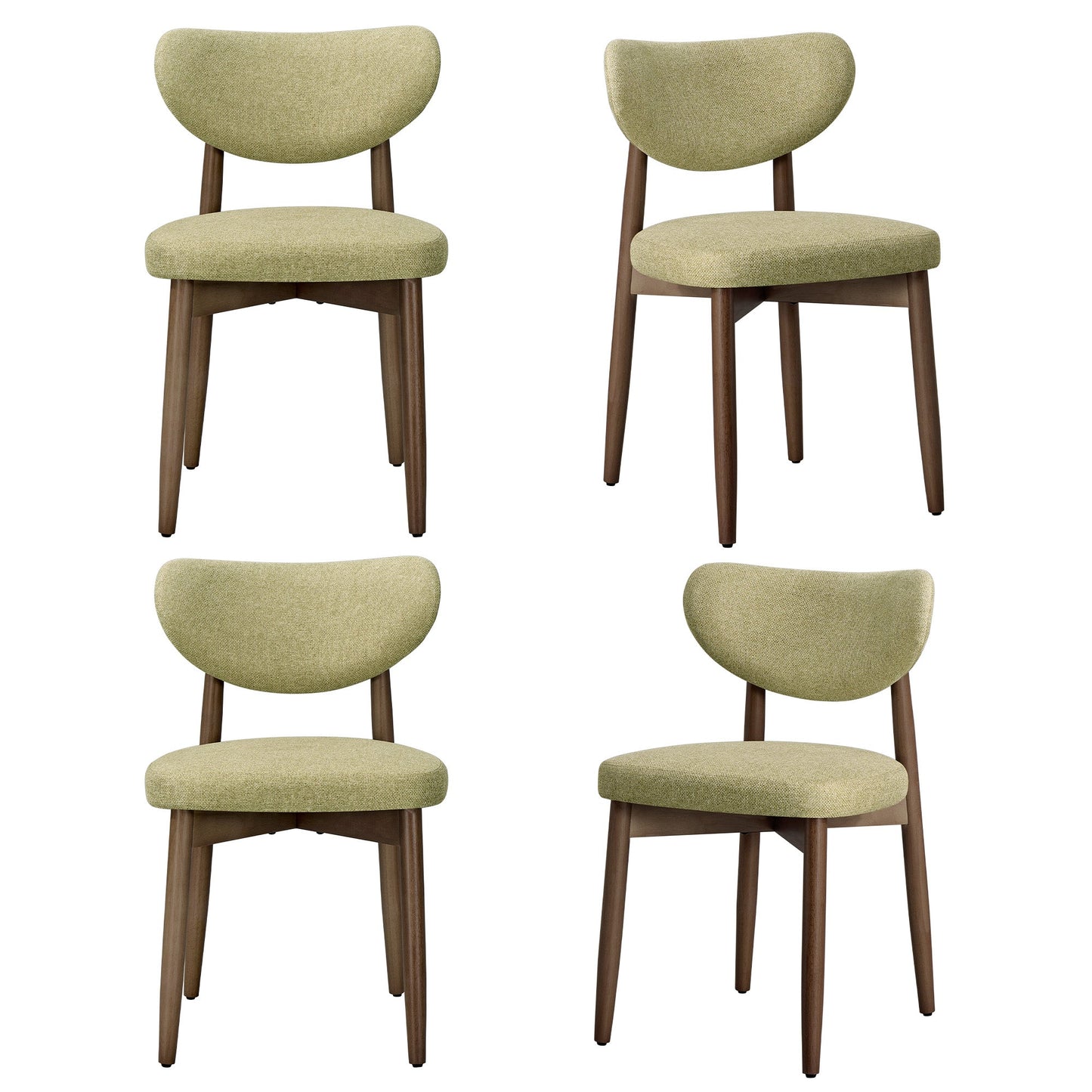 Wooden Dining Chairs Set of 2, Cappuccino Beige - image 41