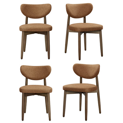 Wooden Dining Chairs Set of 2, Cappuccino Beige - image 17