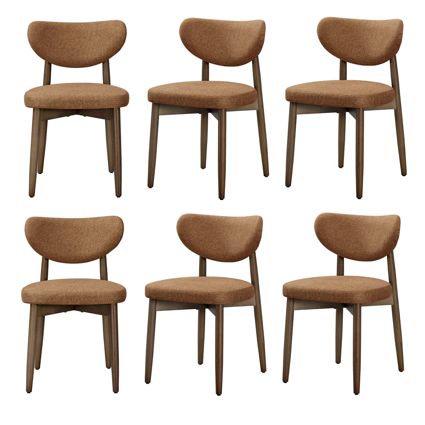 Wooden Dining Chairs Set of 2, Cappuccino Beige - image 43