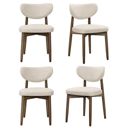 Wooden Dining Chairs Set of 2, Cappuccino Beige - image 39