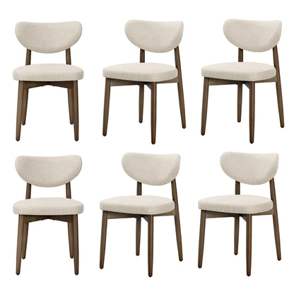 Wooden Dining Chairs Set of 2, Cappuccino Beige - image 31