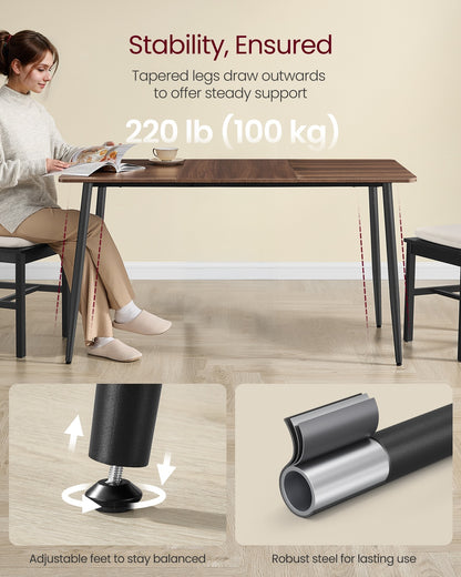55.1" Dining Table for 4-6 People, Modern Kitchen Table - image 11