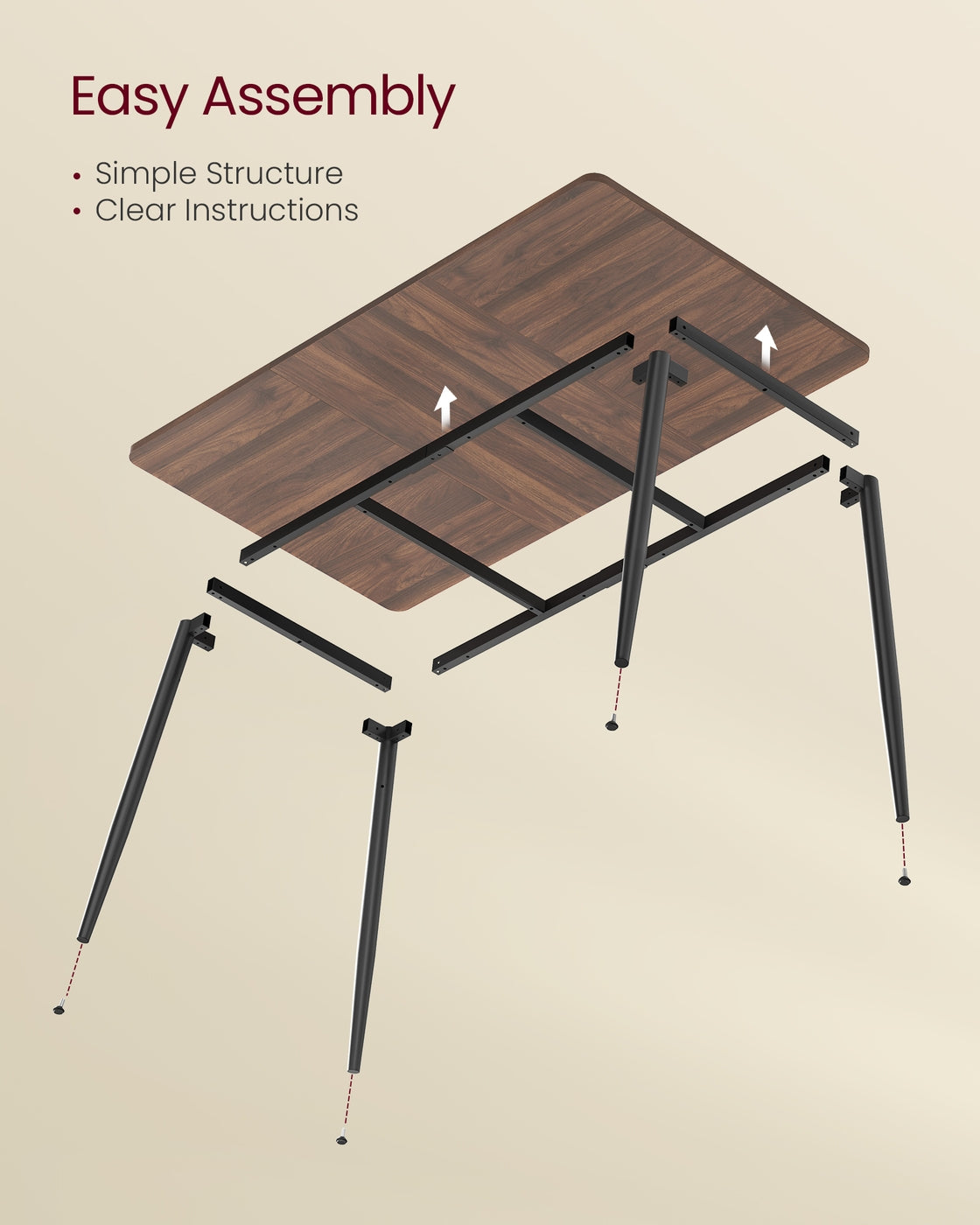 55.1" Dining Table for 4-6 People, Modern Kitchen Table - image 12