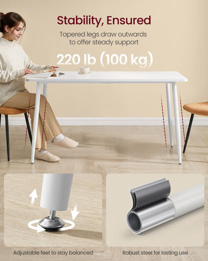 55.1" Dining Table for 4-6 People, Modern Kitchen Table - image 5