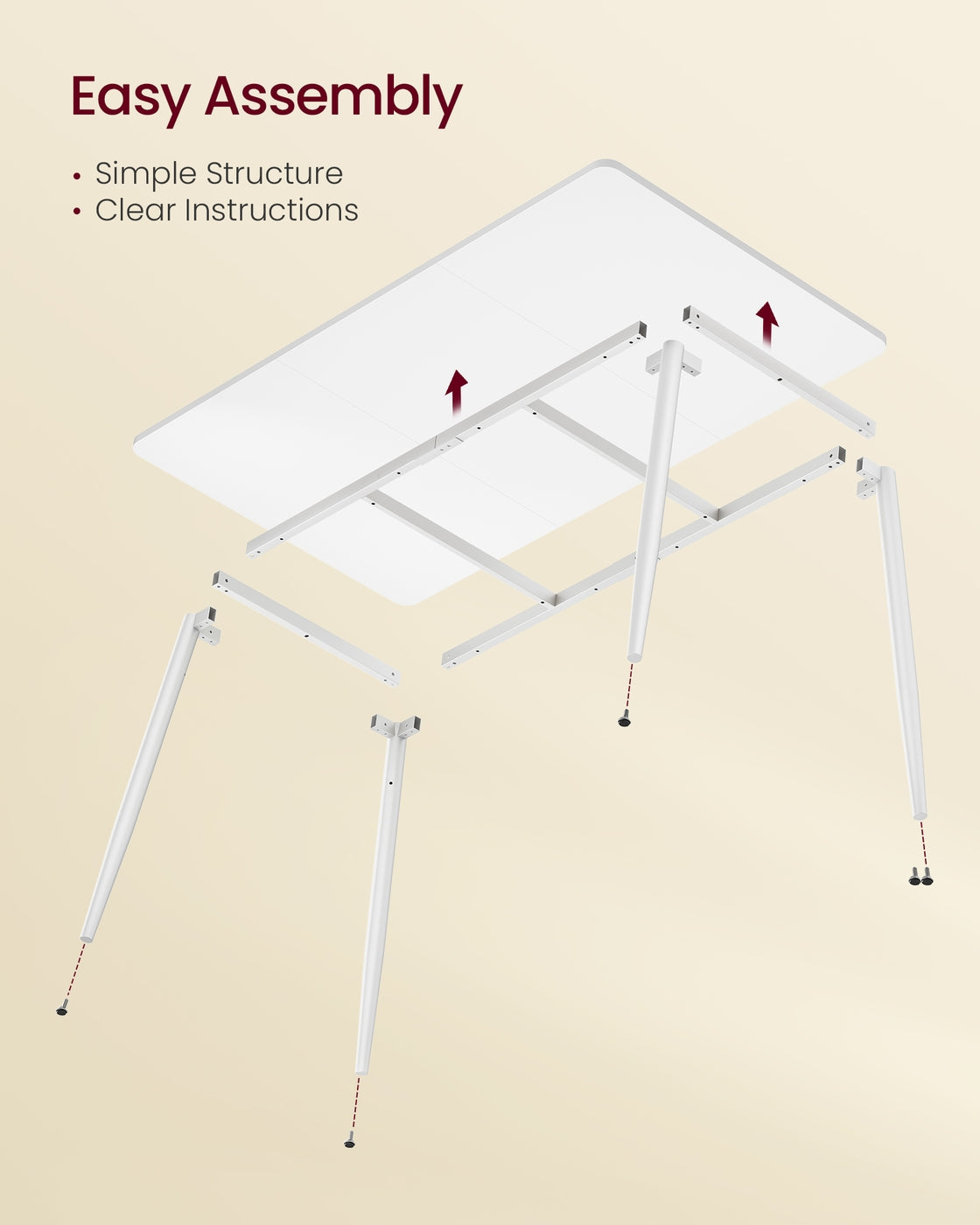55.1" Dining Table for 4-6 People, Modern Kitchen Table - image 6