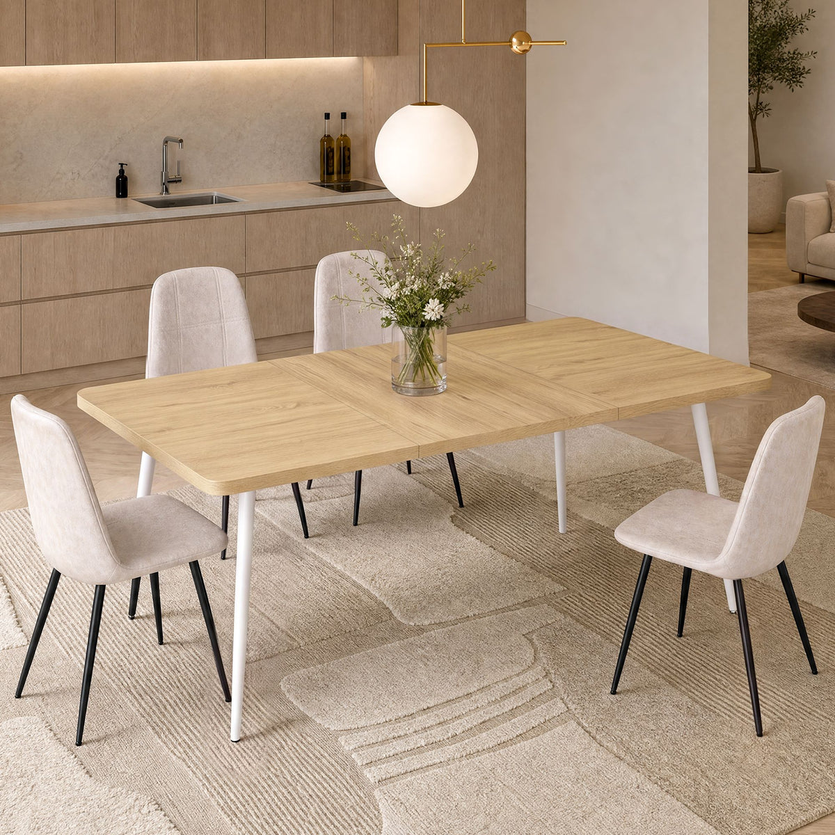 70.9" Dining Table for 6-8 People