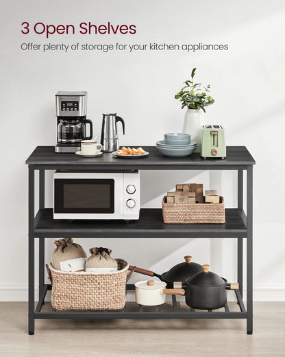 47.2 Inches Kitchen Shelf with Large Worktop