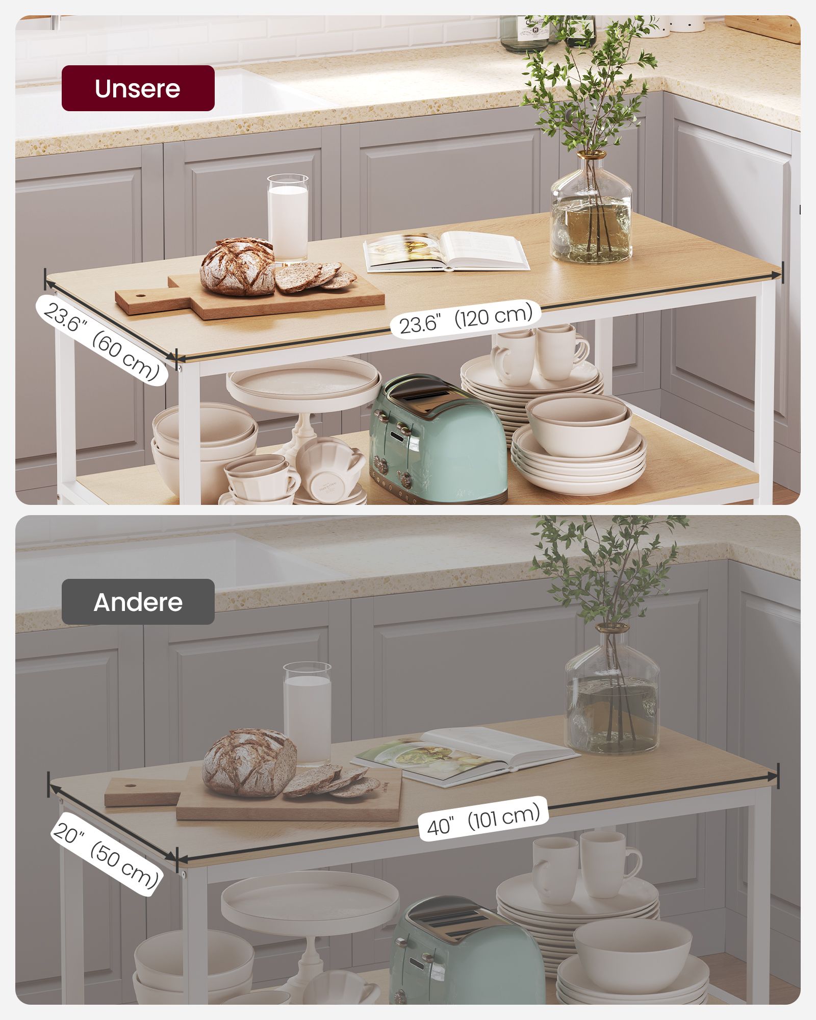 3 Shelves Kitchen Island - image 14