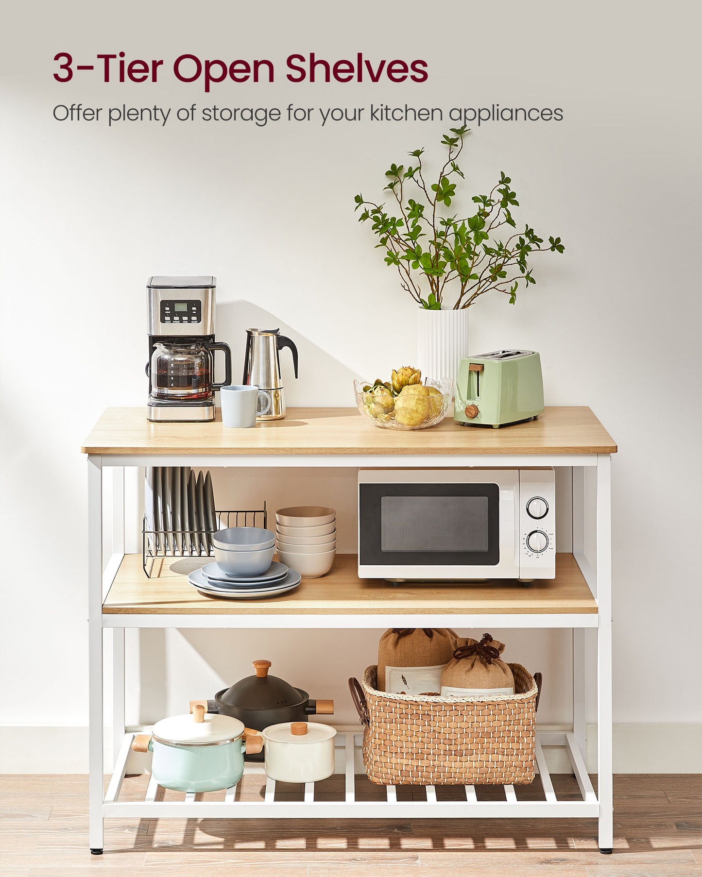 3 Shelves Kitchen Island - image 15