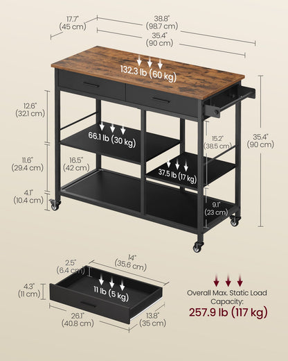 Kitchen Rolling Island - image 4
