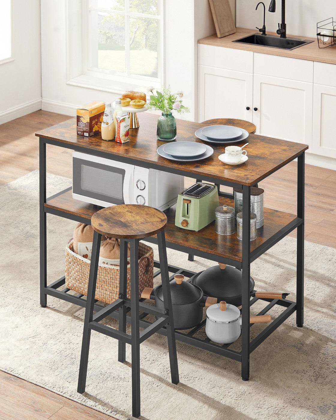 3 Shelves Kitchen Island - image 8