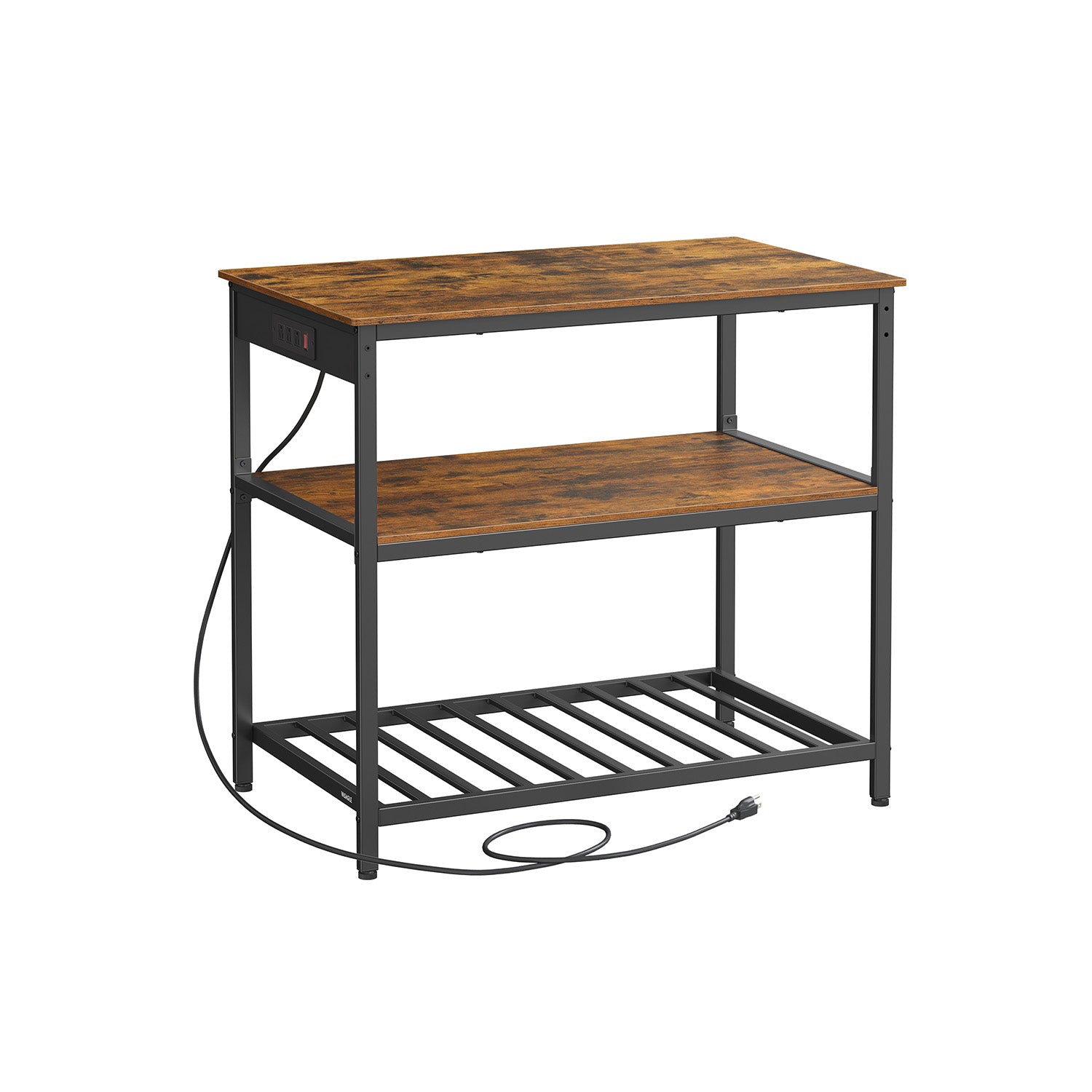 Kitchen Island with 3 Shelves