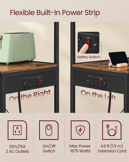 Kitchen Bakers Rack with Power Outlet