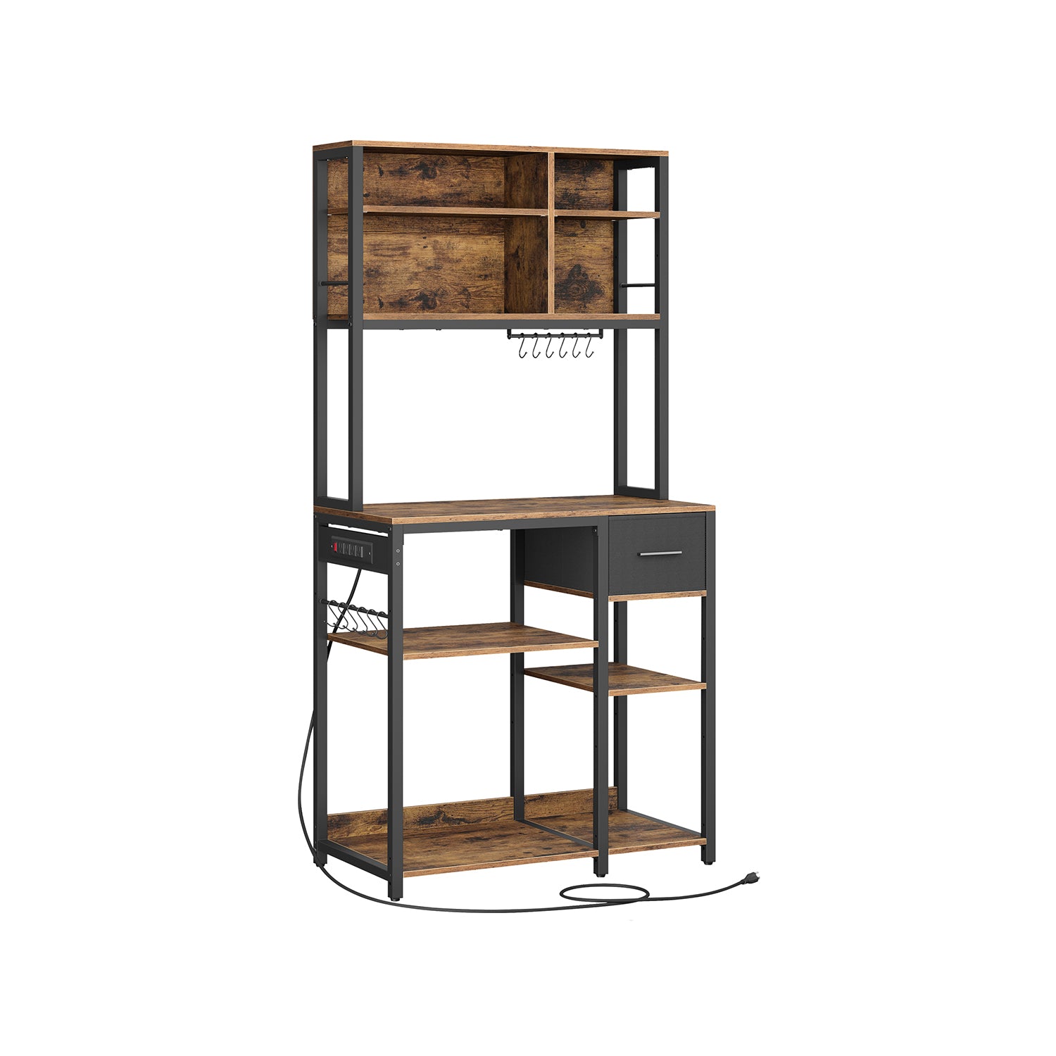 Bakers Rack with Charging Station