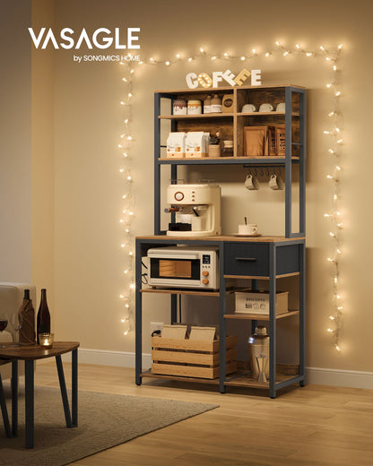 Bakers Rack with Charging Station