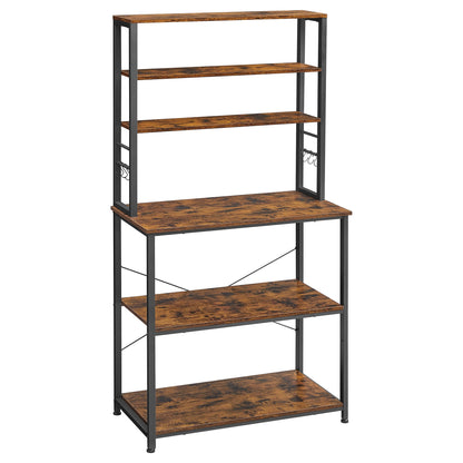 Industrial-Style Kitchen Storage Unit, 40 x 60 x 167 cm, Brown - image 8
