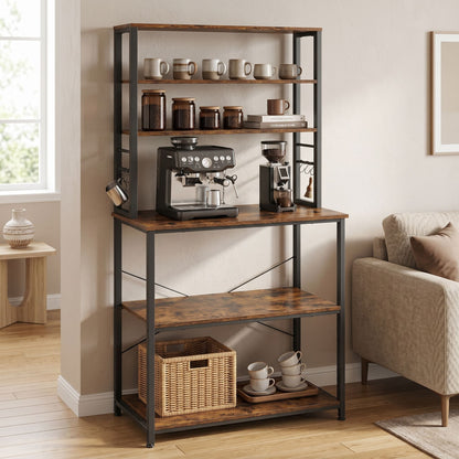 Industrial-Style Kitchen Storage Unit, 40 x 60 x 167 cm, Brown - image 12