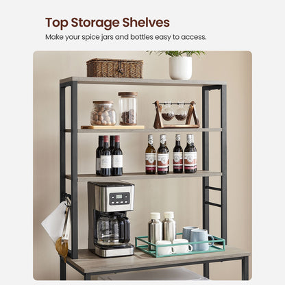 31.5 Inches Baker's Rack for Kitchen with Storage