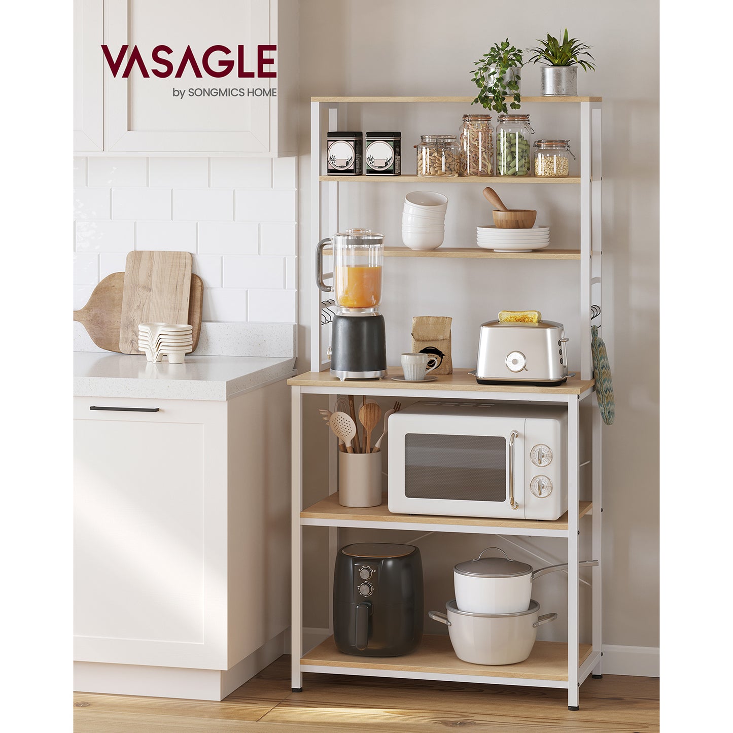 31.5 Inches Baker's Rack for Kitchen with Storage