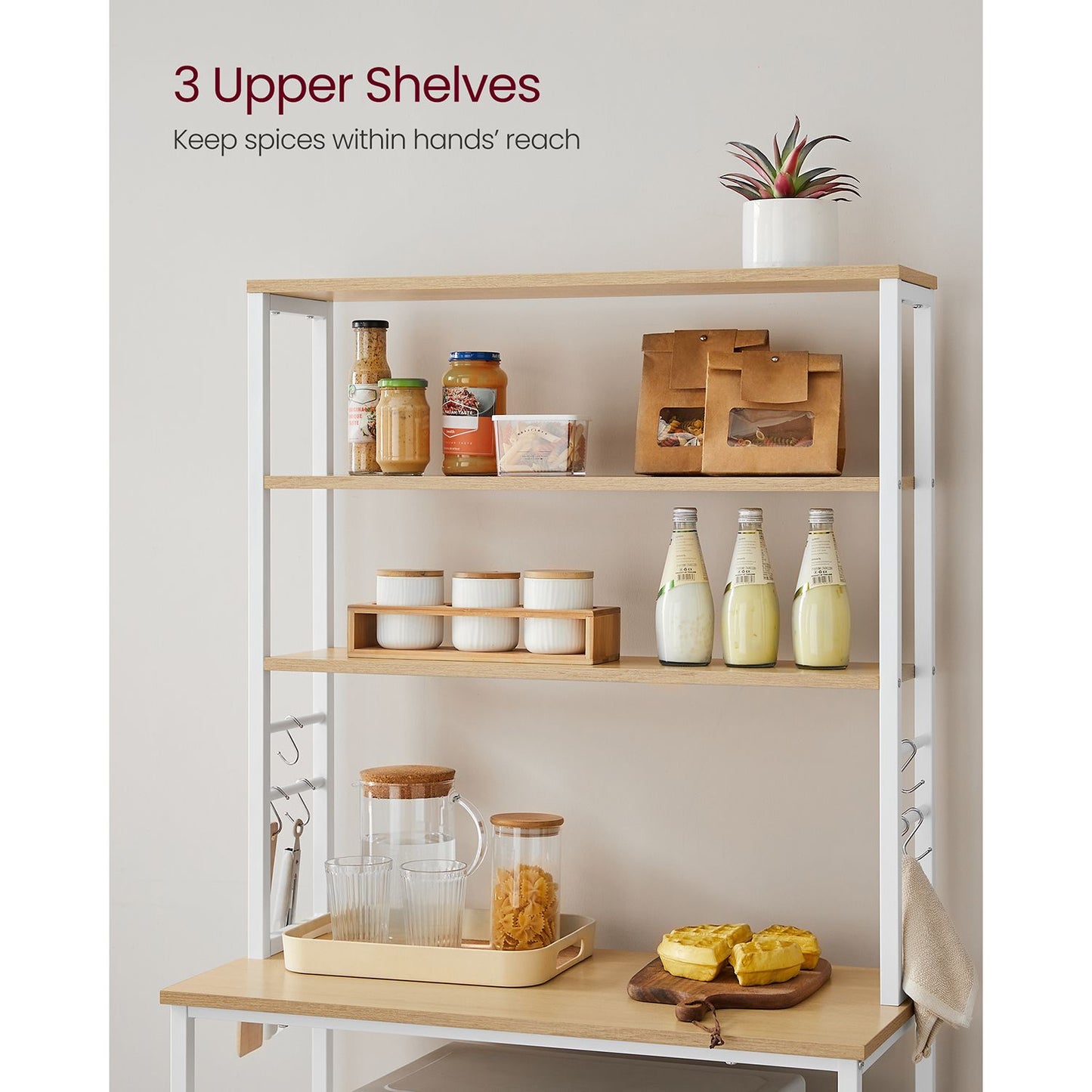 31.5 Inches Baker's Rack for Kitchen with Storage