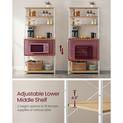 31.5 Inches Baker's Rack for Kitchen with Storage