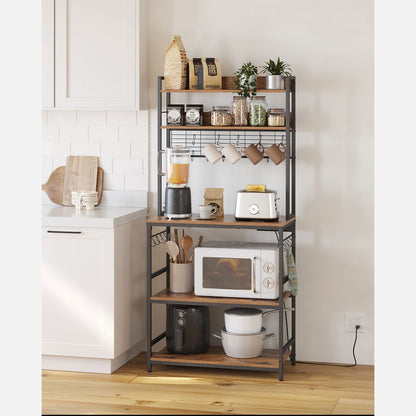 Hutch Bakers Rack with Power Outlet - HWLEXTRA 