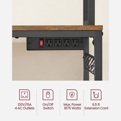 Hutch Bakers Rack with Power Outlet - HWLEXTRA 