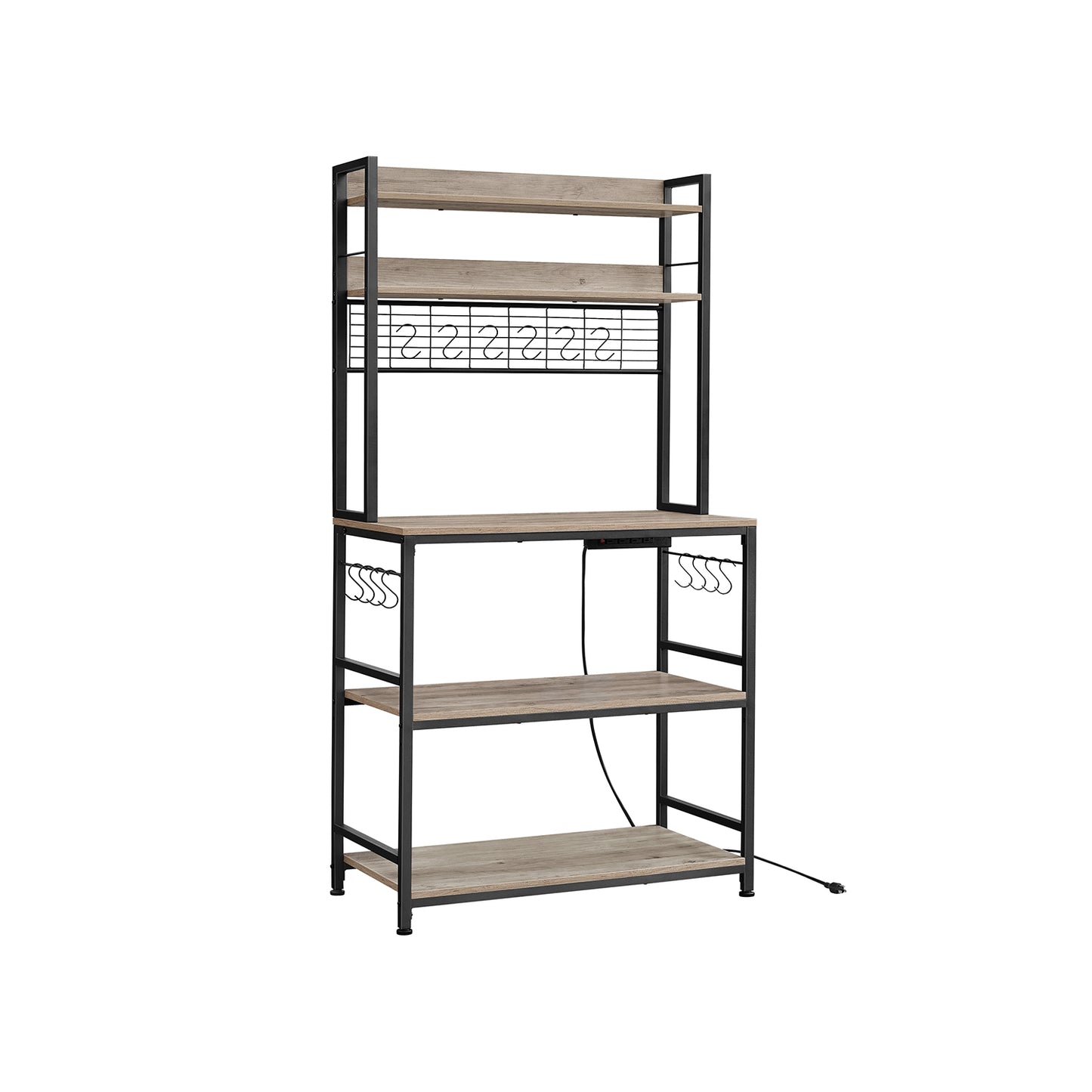 Hutch Bakers Rack with Power Outlet - HWLEXTRA 