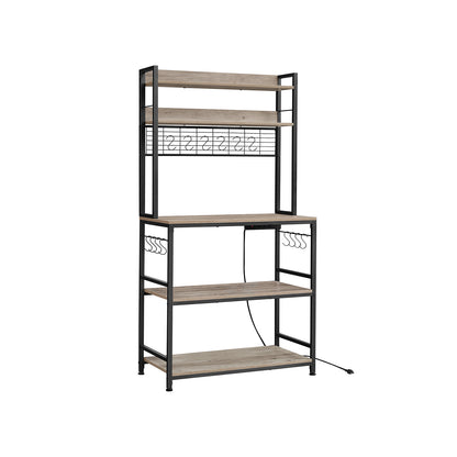 Hutch Bakers Rack with Power Outlet - HWLEXTRA 