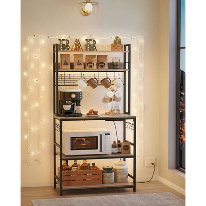 Hutch Bakers Rack with Power Outlet - HWLEXTRA 