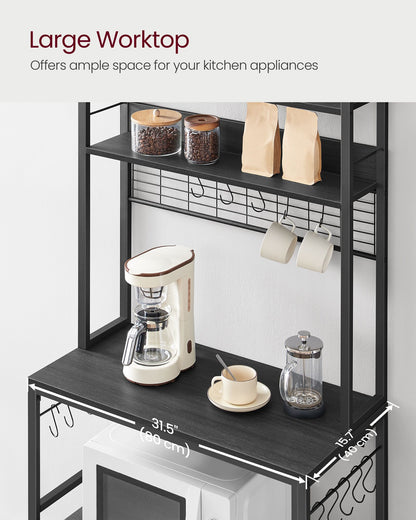 Hutch Bakers Rack with Power Outlet - HWLEXTRA 