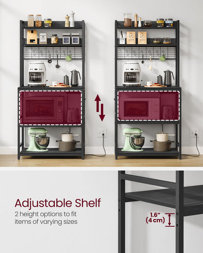 Hutch Bakers Rack with Power Outlet - HWLEXTRA 