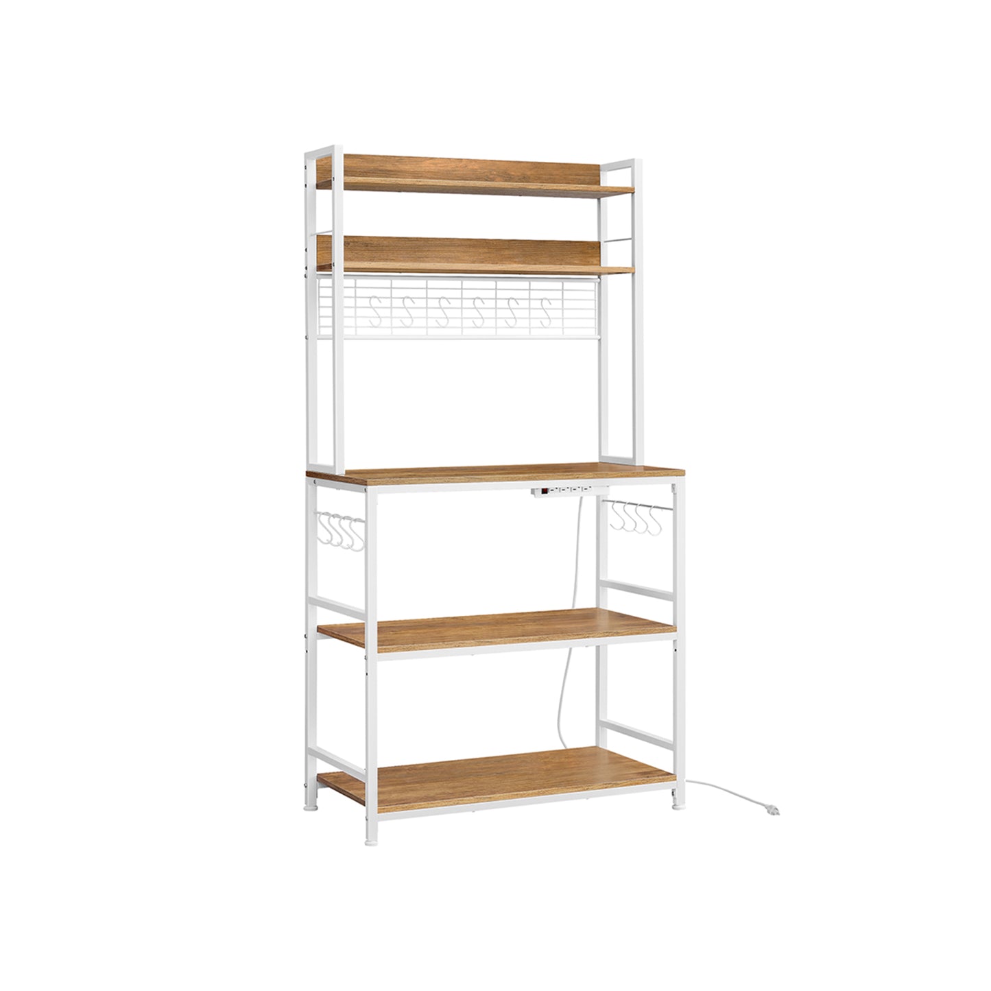 Hutch Bakers Rack with Power Outlet - HWLEXTRA 