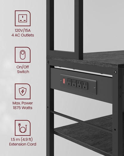 Bakers Rack with Charging Station