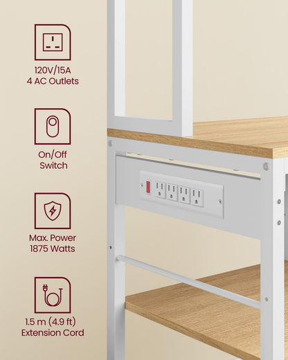 Bakers Rack with Charging Station