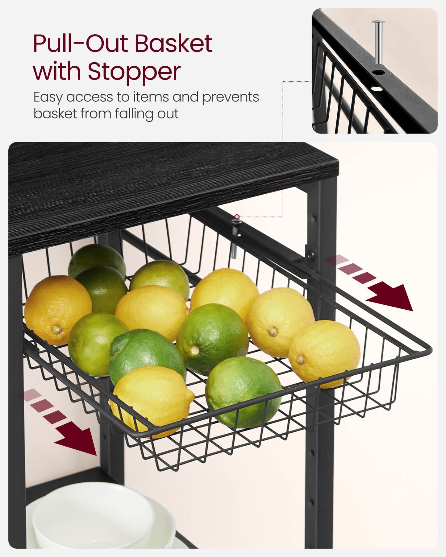 Baker's Rack with Charging Station