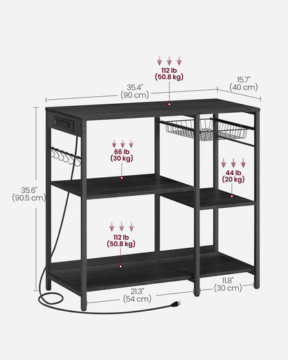 Baker's Rack with Charging Station