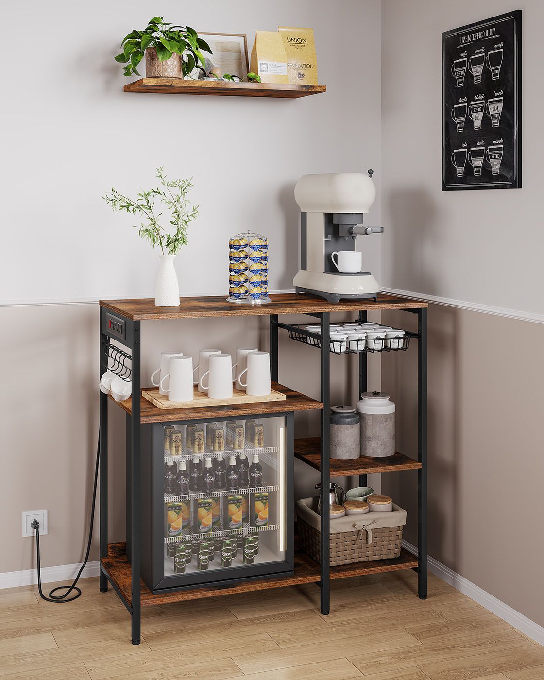 Baker's Rack with Charging Station