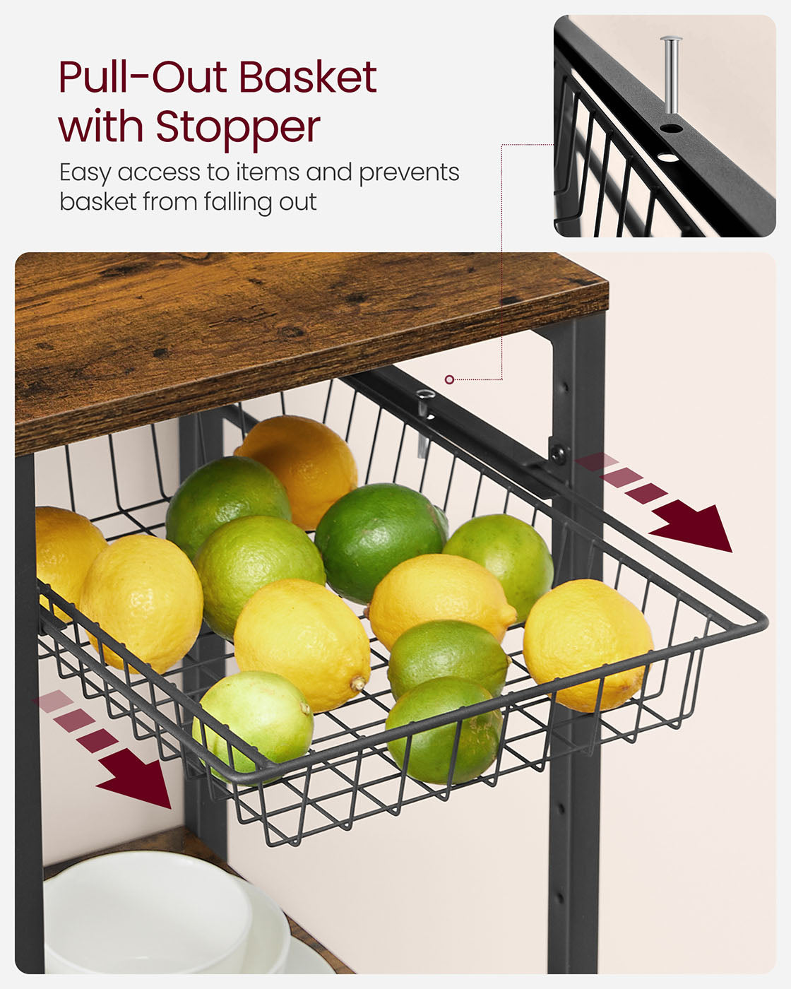Baker's Rack with Charging Station